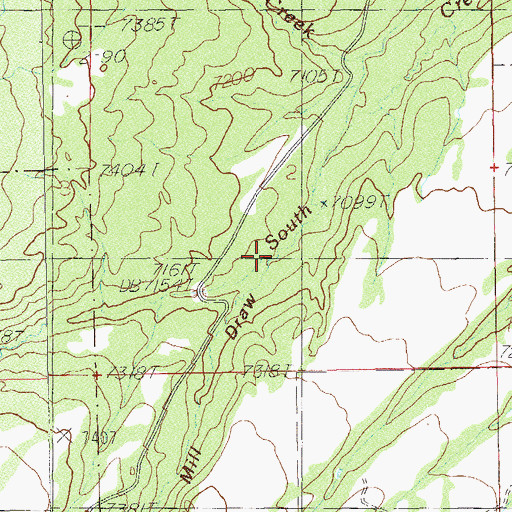 Topographic Map of Shingle Mill Draw, UT