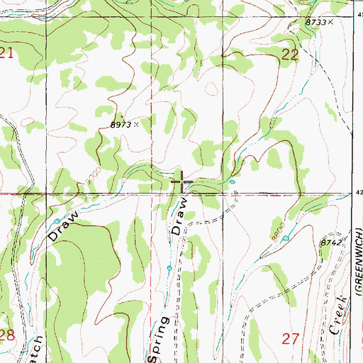 Topographic Map of Six Patch Draw, UT