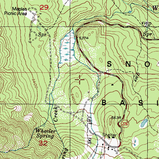Topographic Map of Snow Basin Heliport, UT