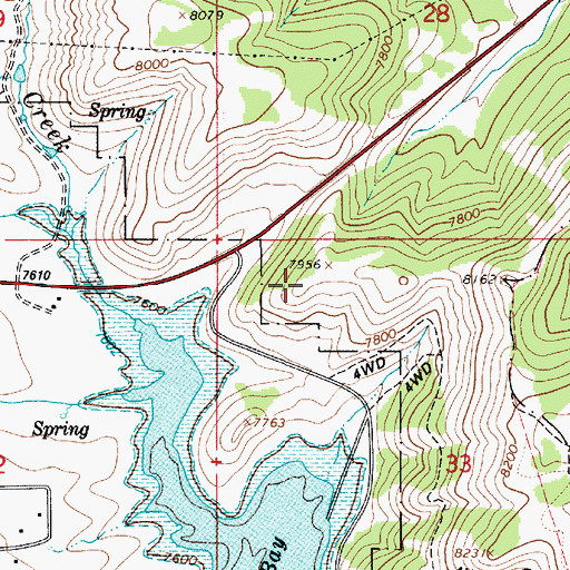 Topographic Map of Sage Creek Fisherman Access, UT