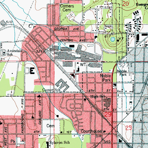 Topographic Map of Mignon Baptist Church, AL