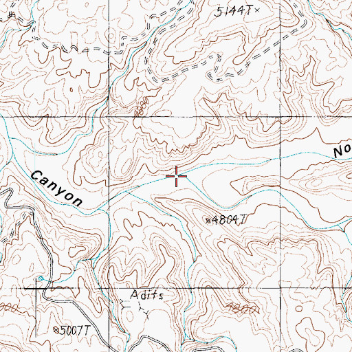Topographic Map of South Fork Red Canyon, UT