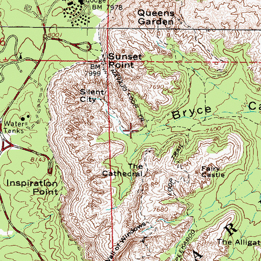 Topographic Map of South Hall, UT