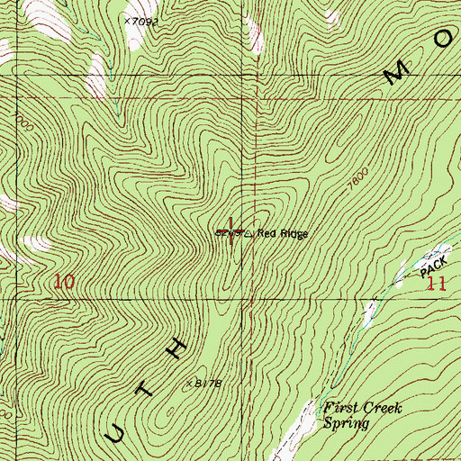Topographic Map of South Mountain, UT