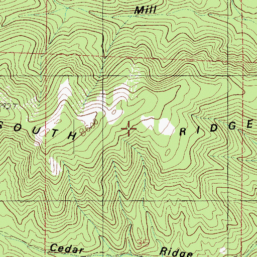 Topographic Map of South Ridge, UT