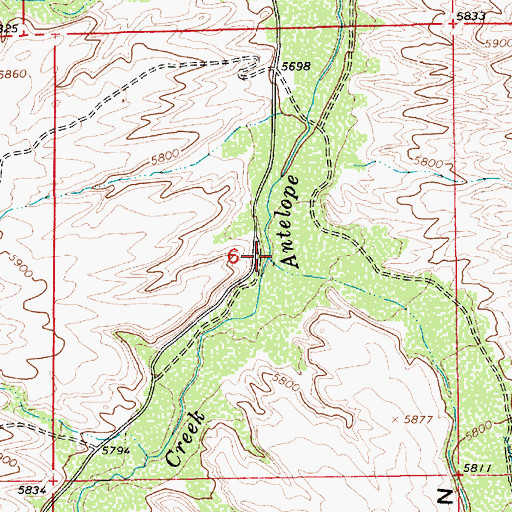 Topographic Map of Sowers Creek, UT
