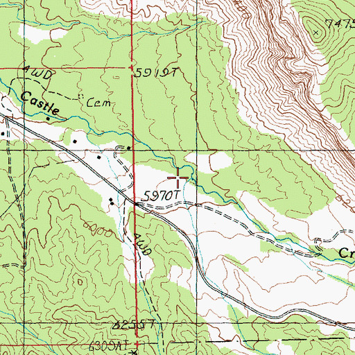 Topographic Map of Spring Branch, UT