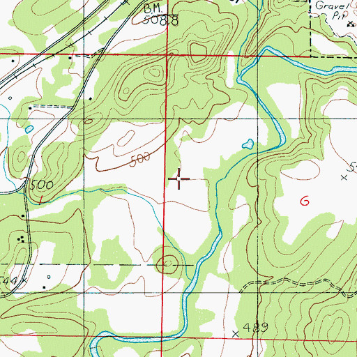 Topographic Map of Miles Quarry, AL