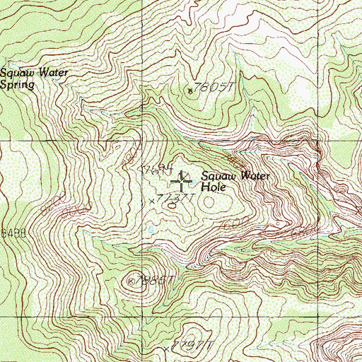 Topographic Map of Squaw Water Hole, UT