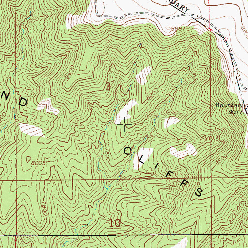 Topographic Map of The Squeeze, UT
