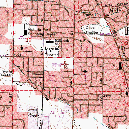 Topographic Map of Saint Marks Hospital Heliport, UT