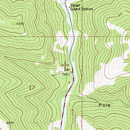 Topographic Map of Stuart Guard Station, UT
