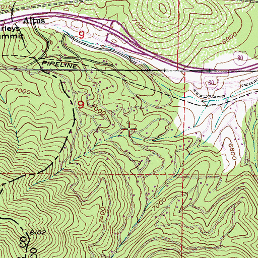 Topographic Map of Summit Park, UT