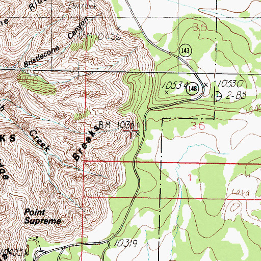 Topographic Map of Sunset View, UT