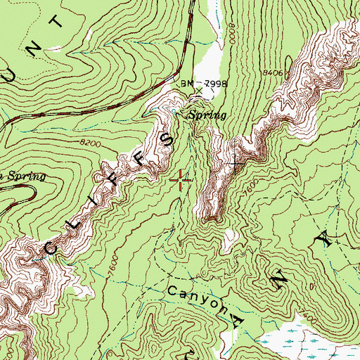Topographic Map of Swamp Canyon Connecting Trail, UT