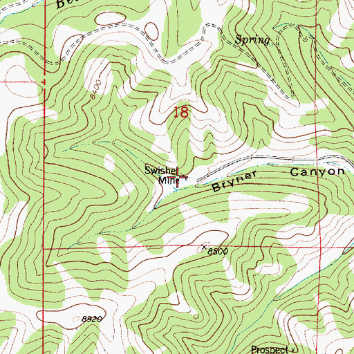 Topographic Map of Swisher Mine, UT