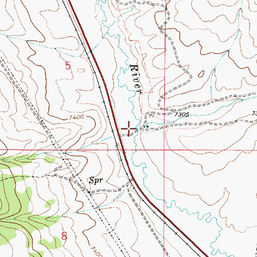 Topographic Map of Tabbyune Canyon, UT