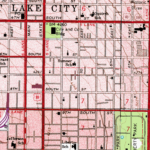 Topographic Map of Taufer Park, UT