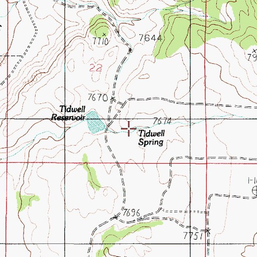 Topographic Map of Tidwell Spring, UT