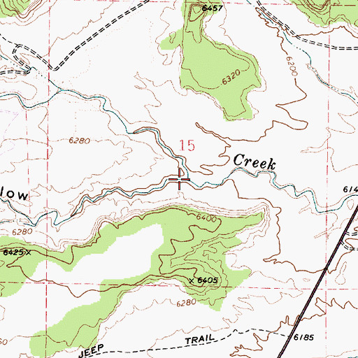 Topographic Map of Trough Hollow Creek, UT