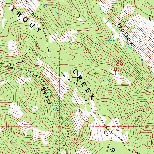 Topographic Map of Trout Creek Ridge, UT