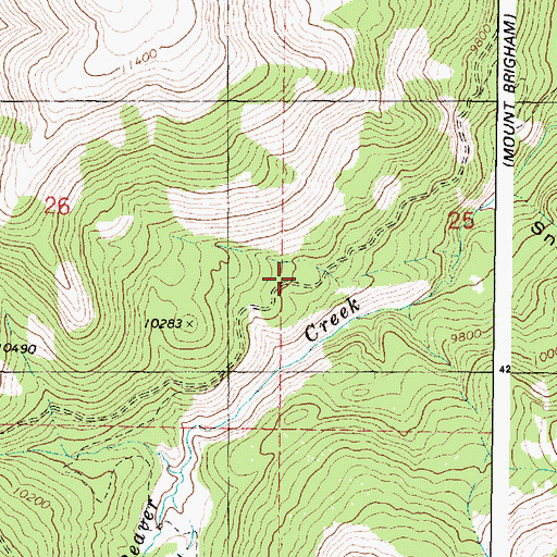 Topographic Map of Tushar Trail, UT