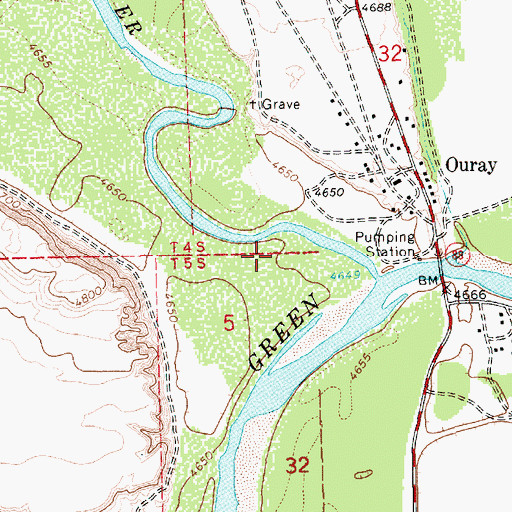 Topographic Map of Uinta Valley, UT