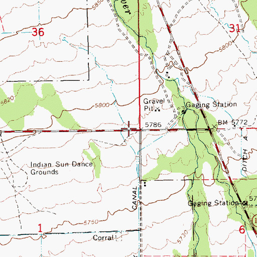 Topographic Map of Uintah Meridian, UT