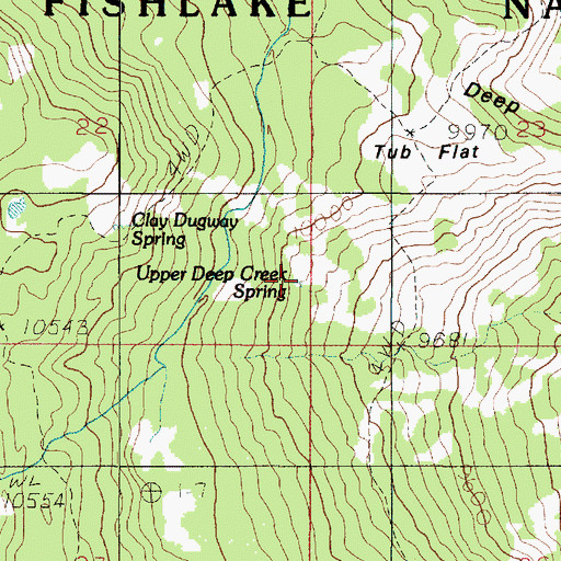 Topographic Map of Upper Deep Creek Spring, UT