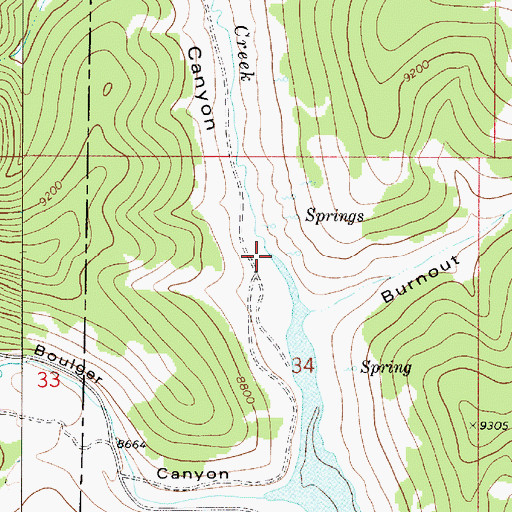 Topographic Map of Upper Huntington Canyon, UT