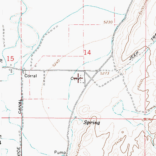 Topographic Map of Venice Cemetery, UT