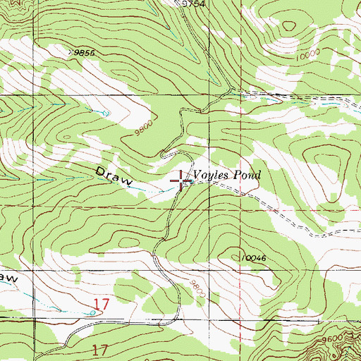 Topographic Map of Voyles Pond, UT