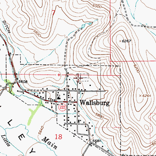 Topographic Map of Wallsburg Cemetery, UT