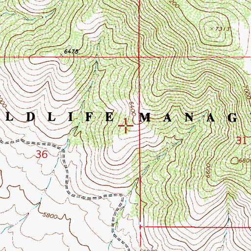 Topographic Map of Wallsburg Wildlife Management Area, UT