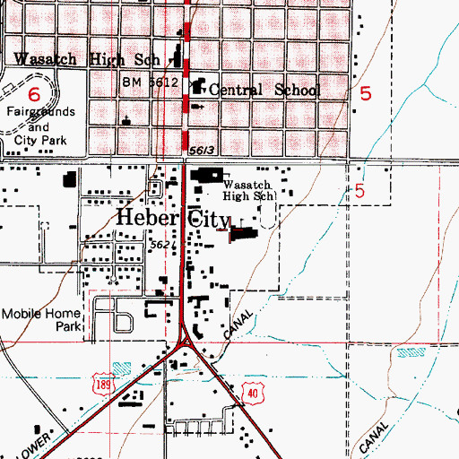 Topographic Map of Timpanogos Intermediate School, UT