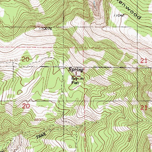 Topographic Map of Washburn Reservoir, UT