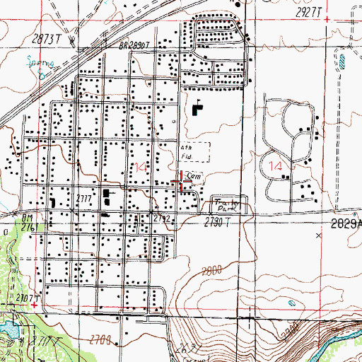 Topographic Map of Washington City Cemetery, UT