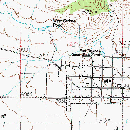 Topographic Map of Wayne High School, UT