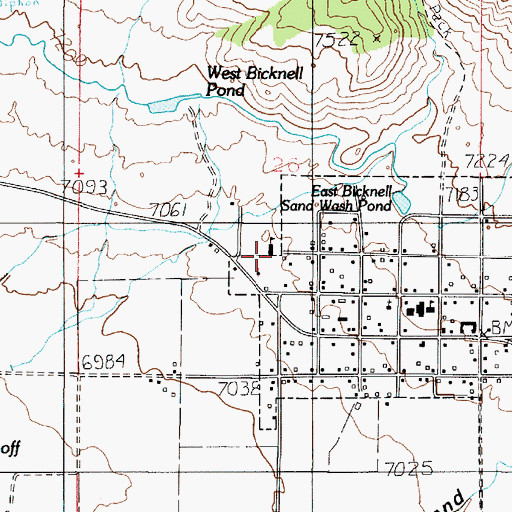 Topographic Map of Wayne Middle School, UT