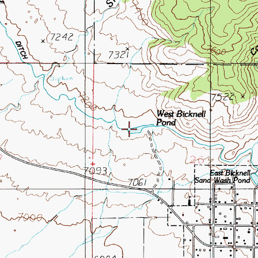 Topographic Map of West Bicknell Pond, UT