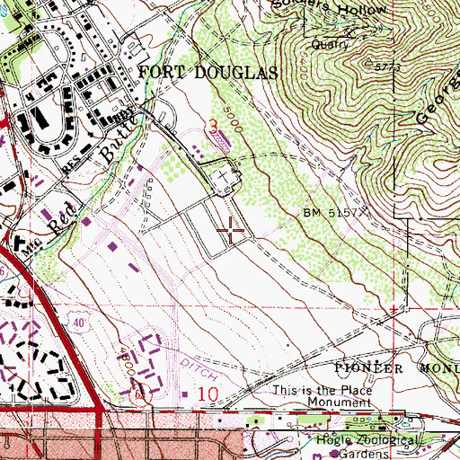 Topographic Map of University Neuropsychiatric Institute, UT