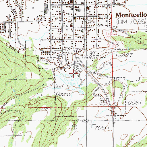 Topographic Map of Westerner Trailer Park, UT