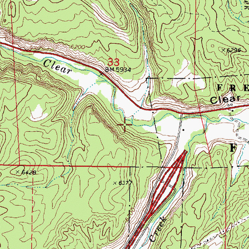 Topographic Map of Whiskey Spring Creek, UT