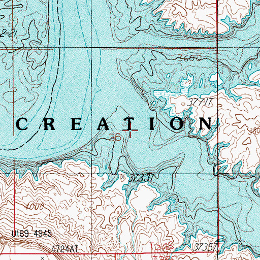 Topographic Map of White Canyon Creek, UT