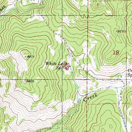 Topographic Map of White Ledge Spring, UT