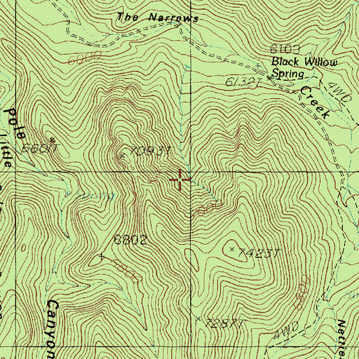 Topographic Map of Wide Canyon Spring, UT