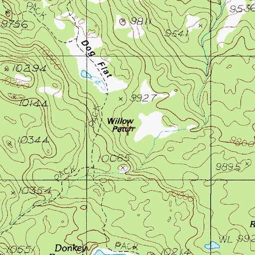 Topographic Map of Willow Patch, UT
