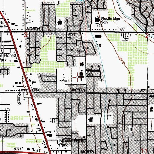 Topographic Map of Windsor Elementary School, UT