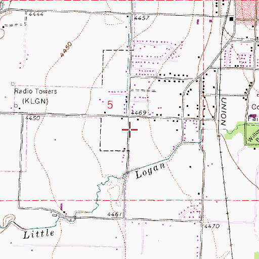 Topographic Map of Woodruff Elementary School, UT