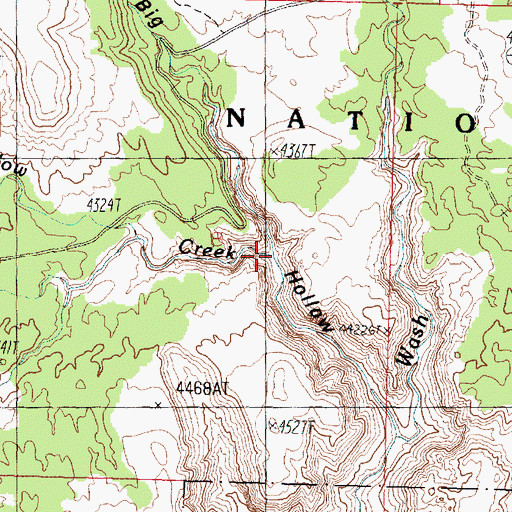 Topographic Map of Yankee Doodle Hollow Creek, UT